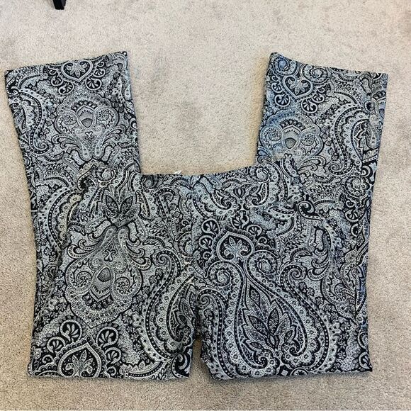 𝅺ZARA black silver jacquard pants limited edition Sz M NWT - Picture 7 of 15